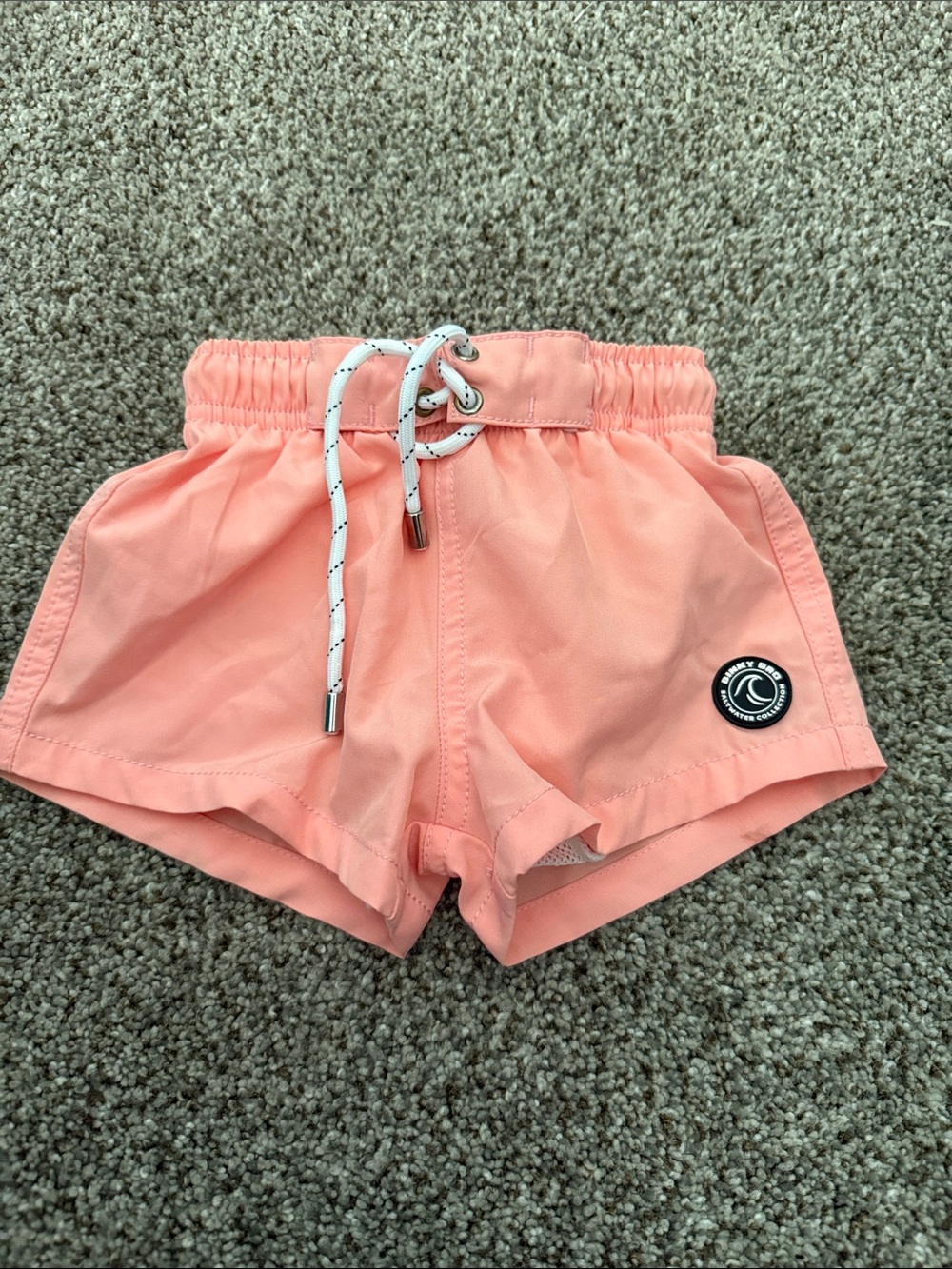BinkyBro Peach Baby Swim Shorts with Drawstring